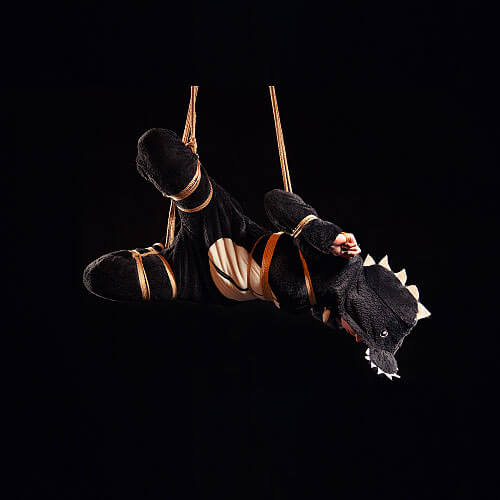 Fantasy Shibari Fotografie mit Drachen Onesie und Rope Bondage